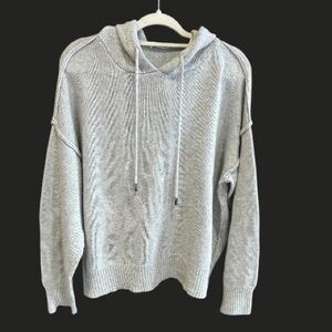 LABIZ Wool Cotton Blend Gray Slouchy Sweater Hoodie Oversized M